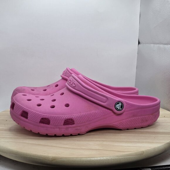 Womens Size 10 - Crocs Classic Clogs Magenta Pink Unisex Mens 8 - Picture 1 of 9